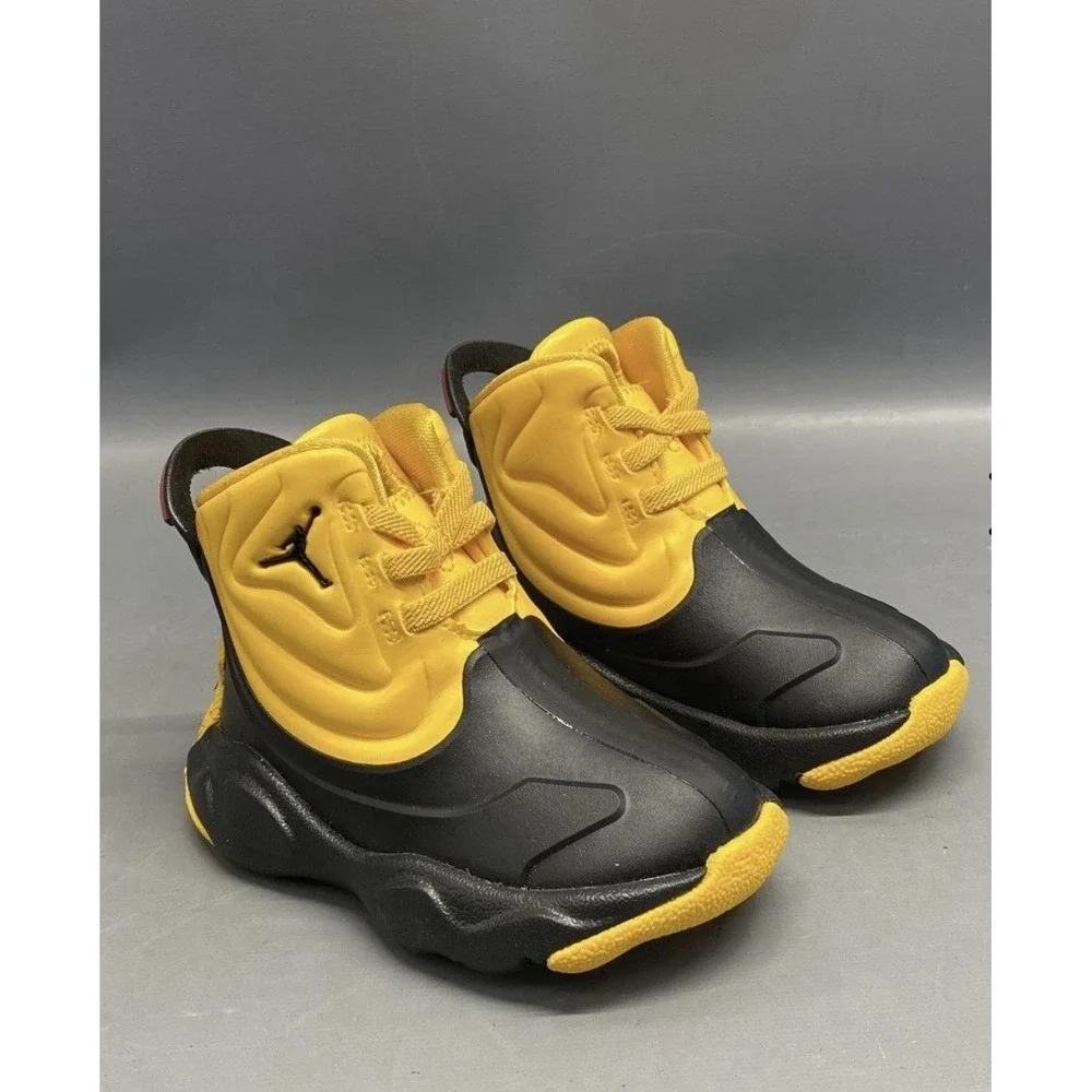 Nike Air Jordan Drip 23 (TD) Rain Boots CT5799-706 Yellow Black Toddler Size 5C